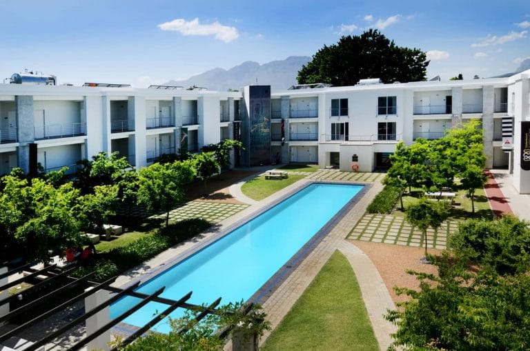 Sas facilities courtyard swimming pool